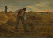 Jean-Franc Millet Peasand spreading manure oil painting on canvas